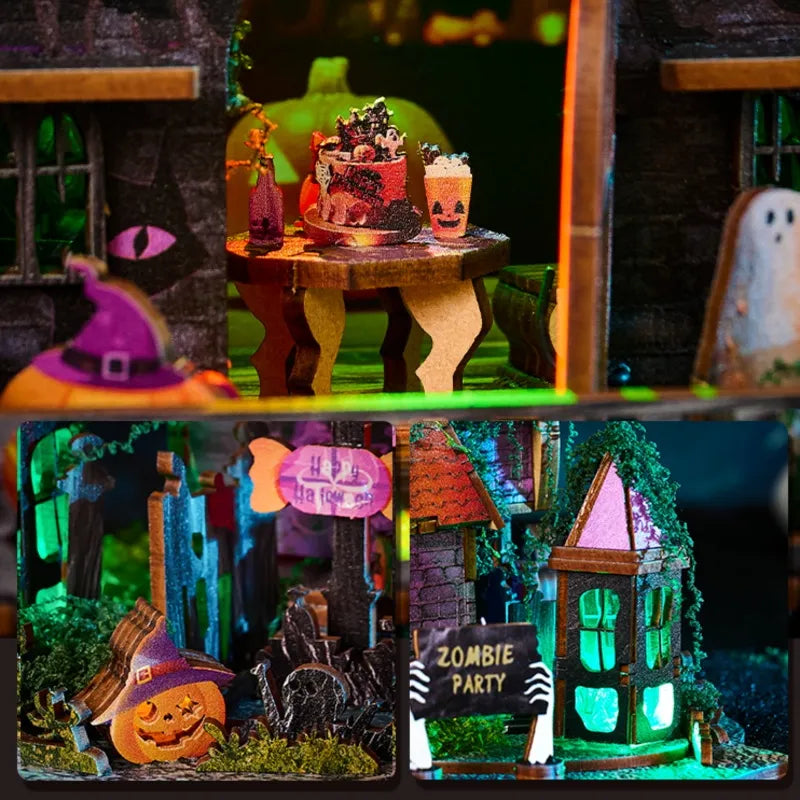 Detailansicht eines dekorativen Elements im Miniature House - Halloween Night mit feinen Details