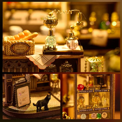 Detailansicht eines dekorativen Elements im Miniature House - Magic Coffee Shop mit feinen Details