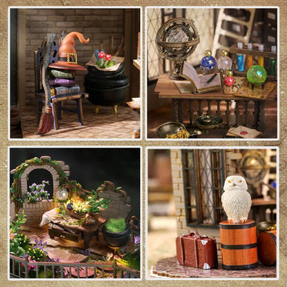 Detailansicht eines dekorativen Elements im Miniature House - Magic Workshop mit feinen Details