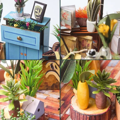Detailansicht eines dekorativen Elements im Miniature House - Starry Sky Flower House mit feinen Details