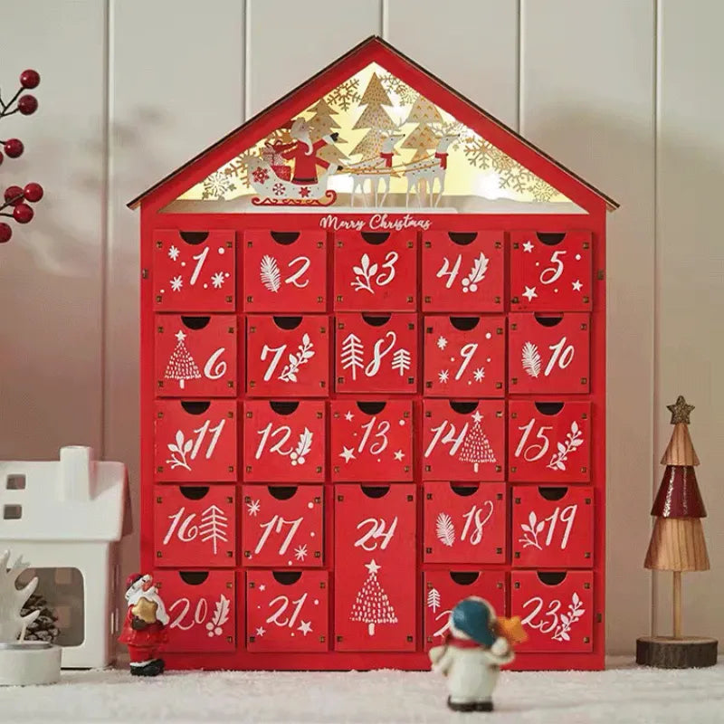 Red Adventskalender 2025 Gesamtansicht mit detaillierter Szenerie
