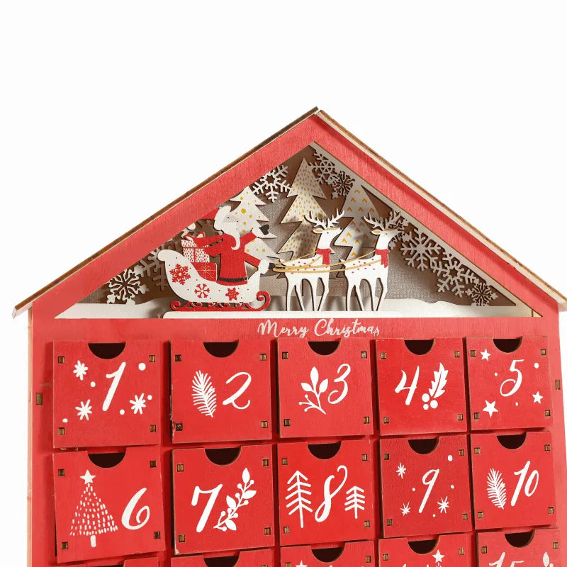 Nahaufnahme des Red Adventskalender 2025 mit reichhaltigen Details