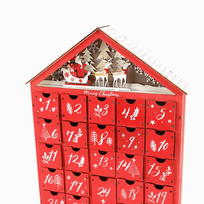 Nahaufnahme des Red Adventskalender 2025 mit reichhaltigen Details