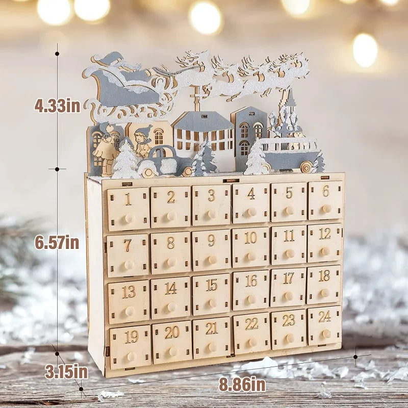 Wooden Advent Calendars mit detaillierten Abmessungen